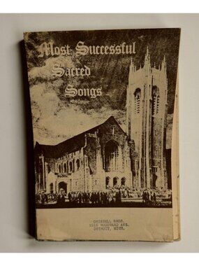 Most Successful Sacred Songs Vintage Sheet Music Songbook 1940s Grinnell Bros